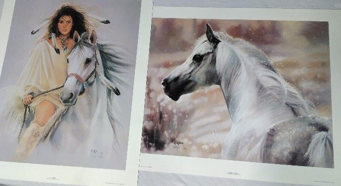 2 Maija Prints with Horses - "Inherit the Wind" & "Mystic Rider"          https://ctbids.com/#!/description/share/22354