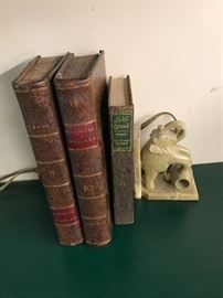 Several leather books