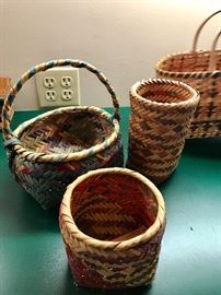 Choctaw baskets of all sizes 