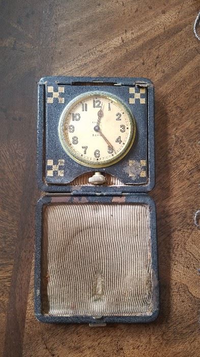 Elgin Antique travel alarm clock