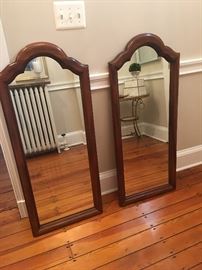 Pair of heavy vintage mirrors