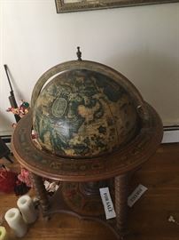 Italian globe bar globe map and astrology