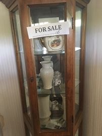 Oak display cabinet