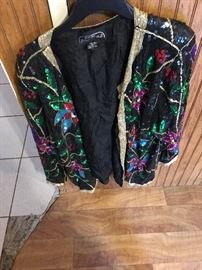 Beaded women’s jacket size silk xs