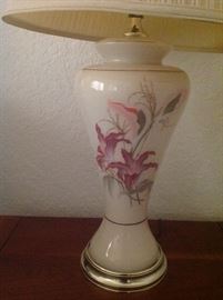 Pair of orchid lamps