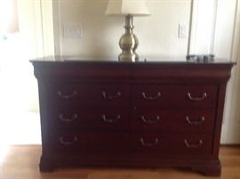 Long dark wood dresser