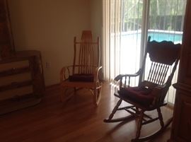 2 rocking chairs