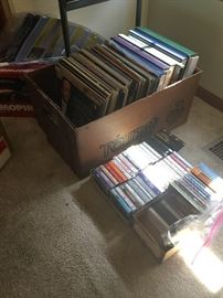vinyl records, cassettes & a few CD's