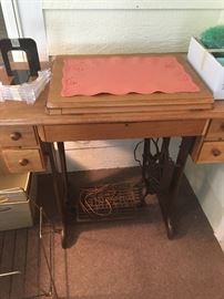 Singer sewing treadle cabinet only