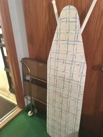 ironing board, folding kitchen cart