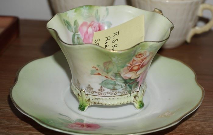R.S. Prussian teacup and saucer set