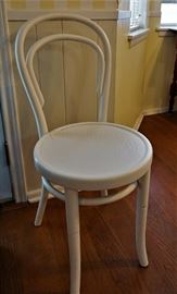 Pair of 4 painted bent wood chairs