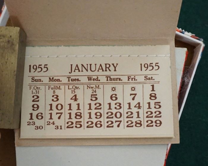 1955 Scottish kilt calendar
