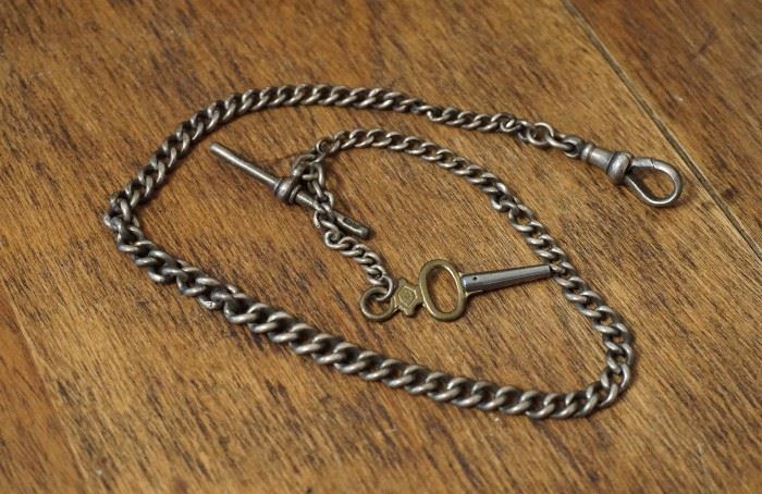 Antique sterling watch fob - English
