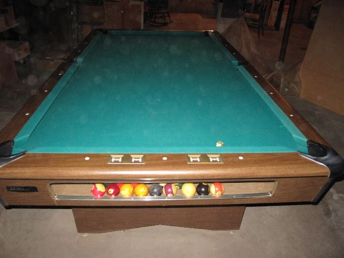 Late 60's Chrome Cornered Pool Table 