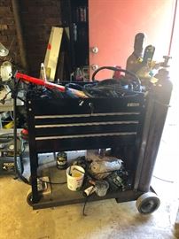 Custom welding cart , air tank