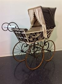 Collection of Vintage and Antique Baby Strollers. From Europe. 