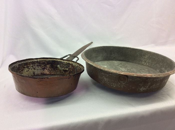 Antique Copper Pans