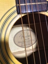 Fender SJ-65S Acoustic Guitar and Case. 
