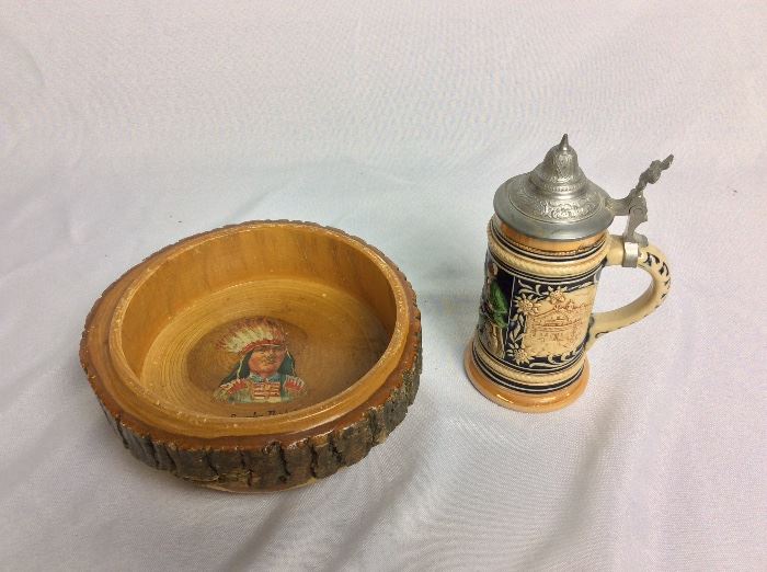 Ash Tray and Beer Stein. 