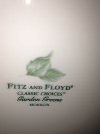 Fitz and Floyd "Garden Greens" dishes