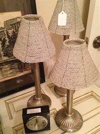 Silver accent lamps