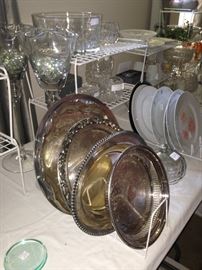 More silver plate trays