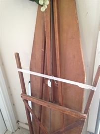 Wooden ironing board
