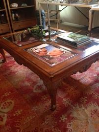 Very fine glass top coffee table