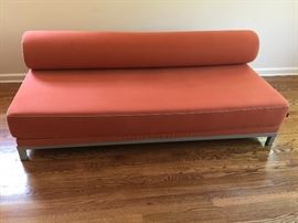 3. Orange Softline Twilight Daybed Sofa w/ Adjustable Bolster by Design Within Reach Made in Denmark (80'' x 35'' x 29'') 