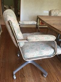29. 6 Eames Lifetime Commercial Arm Chairs w/ Chrome Base on Casters (24'' x 23'' x 34'')