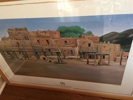 31. Taos Pueblo from Eitoljorg Museum Wood Framed Poster (42'' x 30'')
