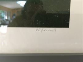 37. Framed Photo by C. A. Brackett 2/50 (19'' x 18'')