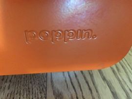 68. Poppin Orange & White Filing Cabinet