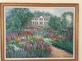16. Acrylic Painting of House w/ Garden by DiRosario (10-93) (45'' x 35'')