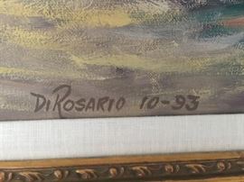 16. Acrylic Painting of House w/ Garden by DiRosario (10-93) (45'' x 35'')