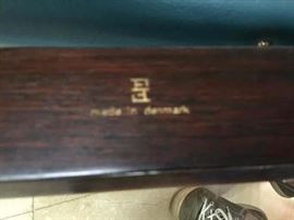 39. Pair of Florence Knoll Blue Tufted Parallel Chairs w/ Walnut Frame Base (24'' x 32'' x 36'')