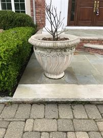 Pair huge outdoor planters 