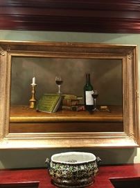 Oil painting for your wine cellar !
