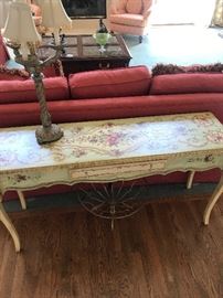 Hand painted console/sofa table