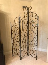 3 section hand wrought screen
