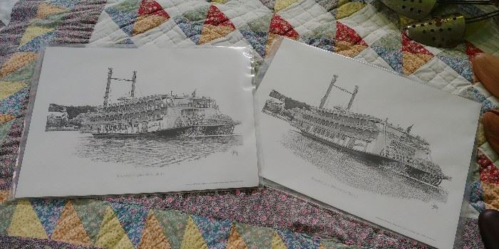 Steam Boat prints