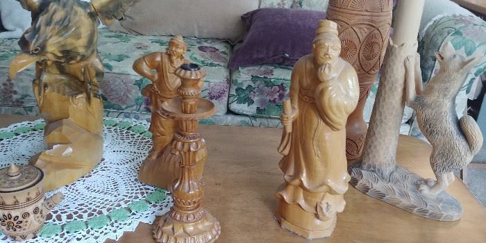 Hand Carved Wood Figures