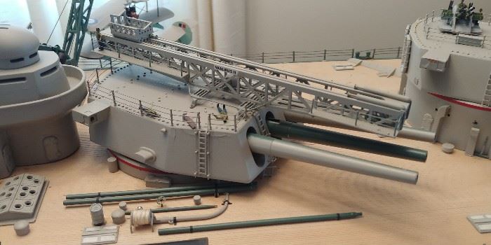 80" Long R/C Boat Model of the RHS Rodney, Extremely Detailed & Fully Functional 