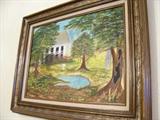 Framed oil on canvas - signed and dated on reverse.