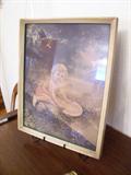 Sweet vintage framed print.....