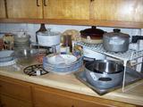 Kitchen stuff - one Magnalite pot - a couple of cast iron skillets.....