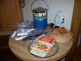 Check out the vintage ice bucket in the back! Cool "Crawfish Pie" dish.....