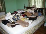 Bed linens, purses, etc.