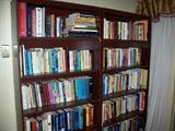 One of several bookcases FULL of new age books......